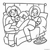 Cozy Pajama Party Coloring Page 30435 24053 sketch template