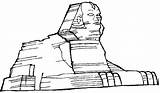 Coloring great sphinx Picture sketch template