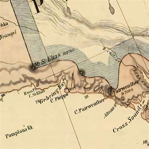 1867 Alaska Map Historical Map of Alaska Antique Map of - Etsy