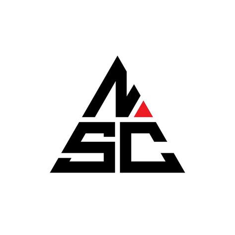 NSC triangle letter logo design with triangle shape. NSC triangle logo ...