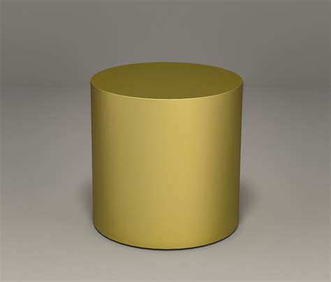 Brass Cylinder-shaped Coffee Table / END TABLE / Modern Round Coffee Table / Contemporary Side ...