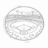 Baseball Field Coloring Page PNG Transparent Images Free Download  sketch template