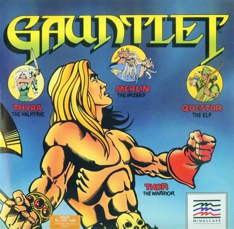 Gauntlet (1985) Atari 8-bit box cover art - MobyGames