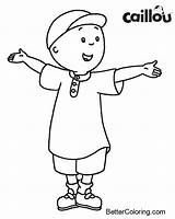 Caillou Coloring Page Easy For Kids  Free Printable Pages sketch template