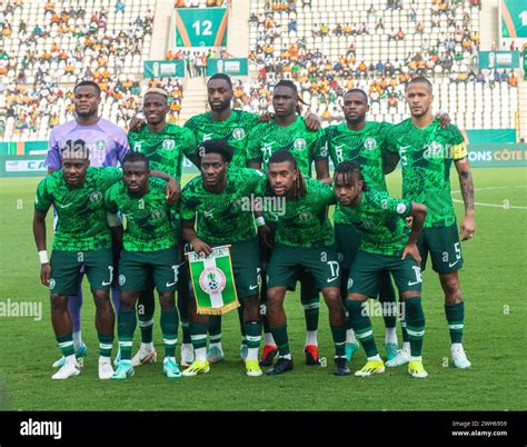 Nigeria team lineup during the semi-final game between Nigeria vs South ...