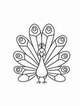 Peacock coloring Page sketch template