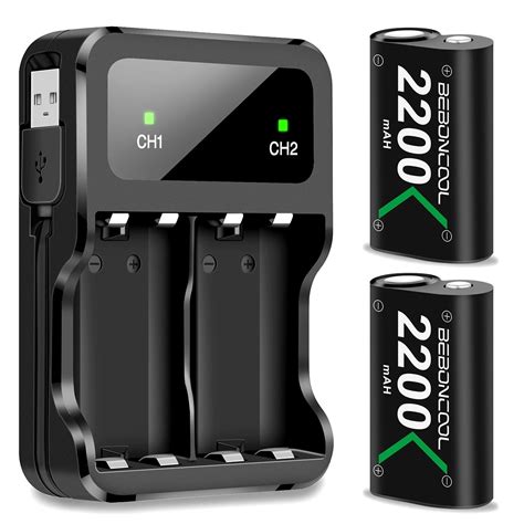 BEBONCOOL Xbox Controller Battery 2 x 2200mAh Xbox One Rechargeable Battery Pack 652042629581 | eBay