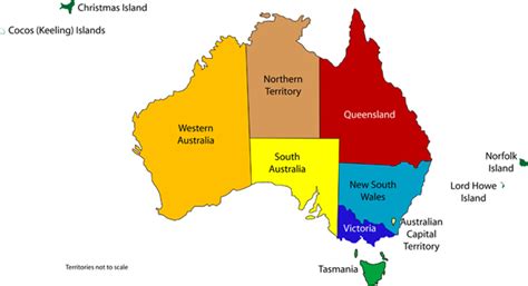 Outline Map Of Australia With States