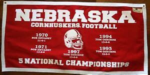 Nebraska Cornhuskers NCAA National Champions Football Banner | eBay