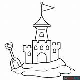 Simple Sand Castle Coloring Pages sketch template