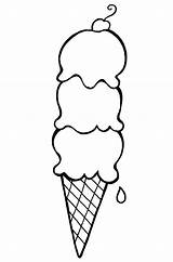 Empty Ice Cream Cone Coloring Page sketch template