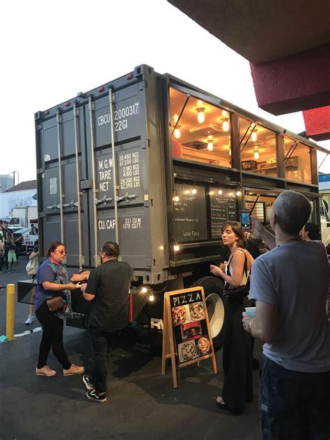 This food truck made from a shipping container. | Food truck, Pizza food truck, Food truck design