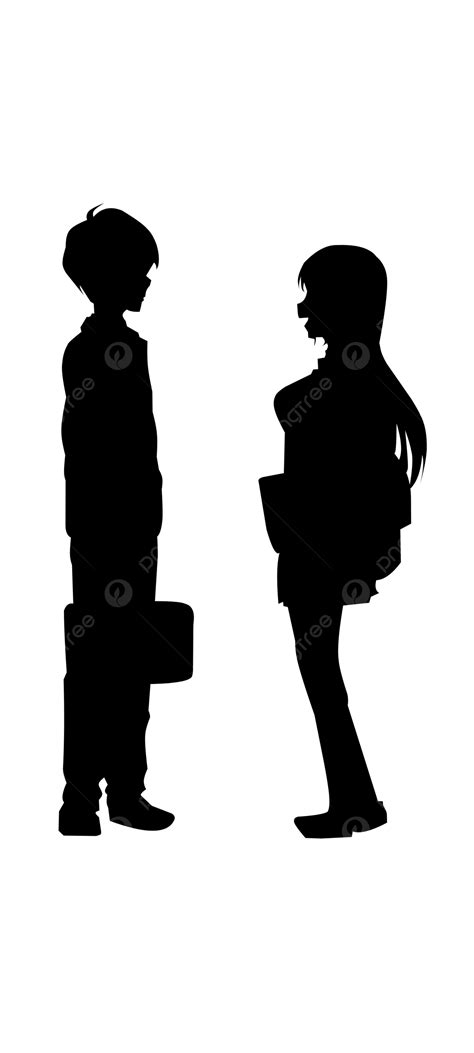 Anime Couple Silhouette Vector, Anime Couple, Anime Vector, Anime ...