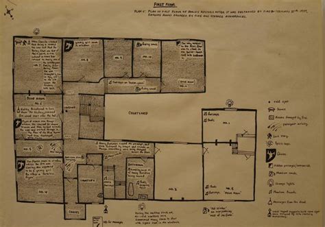 First Floor Plan V: Plan of First Floor of Borley Rectory After it Was ...