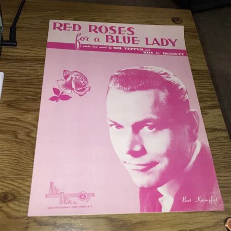 VINTAGE SHEET MUSIC Red Roses for a Blue Lady, Tepper/Bennett 1948 $5.99 - PicClick