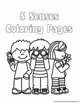 5 Senses Coloring Pages sketch template