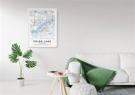 Printable Map of Prior Lake Minnesota United States | Etsy