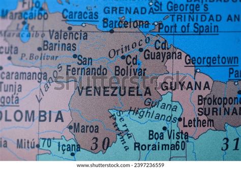 Venezuela Guyana On Political Map Globe Stock Photo 2397236559 ...