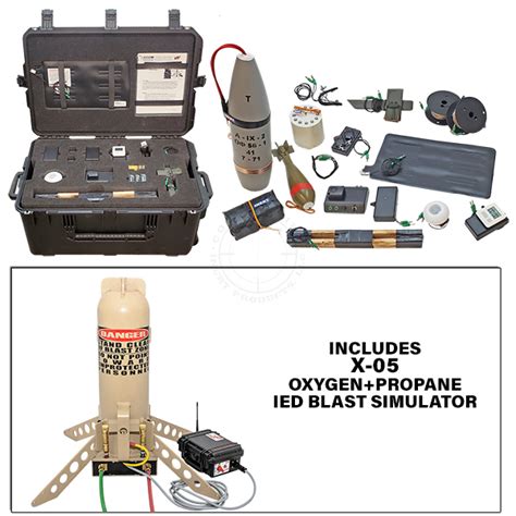 X-05 Platoon Level Functional IED Training Kit w/ Oxygen+Propane IED Blast Simulator - Inert ...