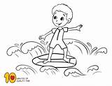 Surfer Boy Coloring Pages sketch template