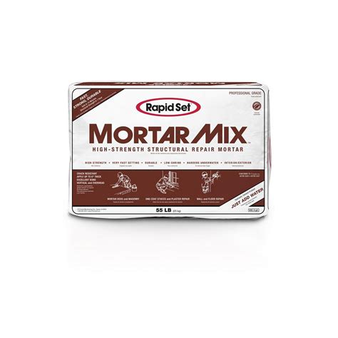 Rapid Set 55 lbs. Mortar Mix-04010055 - The Home Depot | Plaster repair, Concrete deck blocks ...