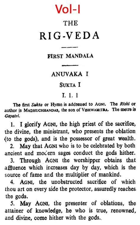 Rig -Veda - Sanhita : A Collection of Ancient Hindu Hymns of the Rig ...