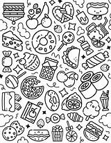 Unhealthy Food Coloring Pages sketch template