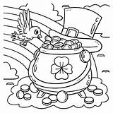 Premium Vector  Saint Patricks Day pot Of gold coloring Page sketch template