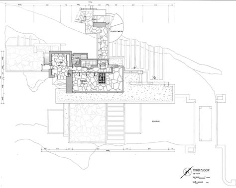 Floor Plan Of Falling Water By Frank Lloyd Wright