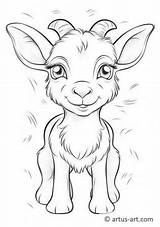 Goat Webstockreview Sketch Coloring Page sketch template