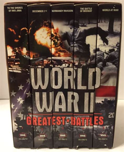 WORLD WAR II: Greatest Battles - 5-Pack (VHS, 2002, 5-Tape Set) $9.99 - PicClick