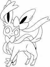 Coloring Pages Pokemon  Sylveon Drawings sketch template