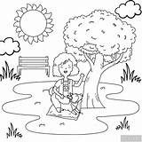 Sunny Weather Coloring Pages sketch template