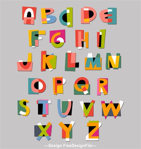 abstract paper letters Vector free download