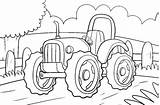 Tractor Fence Farm Coloring Page » Turkau sketch template