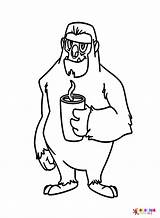 Yeti Free Coloring Page  Printable Pages sketch template