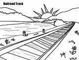 Railroad Tracks Coloring Pages sketch template