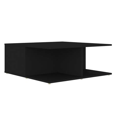 vidaXL Coffee Table Black 80x80x31 cm Engineered Wood - Wood Factory Furniture