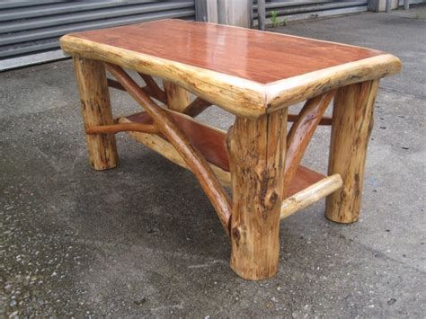 Items similar to Rustic Log Coffee Table on Etsy | Log coffee table ...
