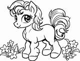 Cute Pony coloring book Little For Kids template  sketch template