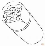 Burrito Coloring Page Disegni Colorare  sketch template