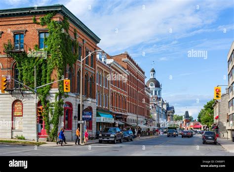 View down Ontario Street in historic downtown Kingston, Ontario Stock Photo: 49969641 - Alamy