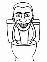 Skibidi Toilet coloring Pages  ColoringLib sketch template