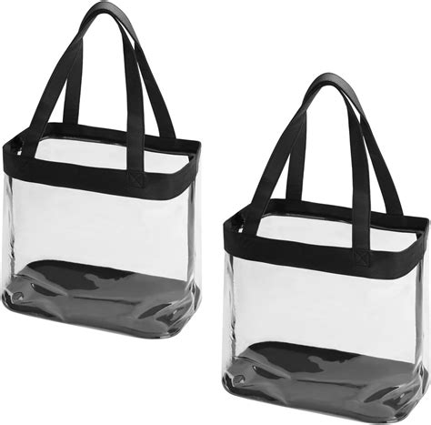 Amazon.com: SeBUCUOO 2 Pack Clear Bag for Stadium Events 12x12x6 Clear Stadium Bag Large Clear ...