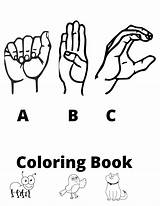 Sign Language Coloring Pages Alphabet  Etsy sketch template