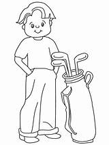 Golf Sports Coloring Page & coloring Book sketch template