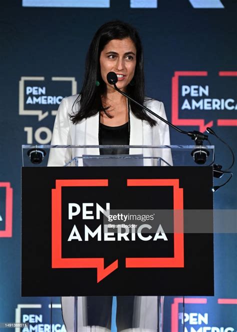 Tali Farhadian Weinstein speaks onstage during the 2023 PEN America ...