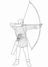 Coloring Pages medieval archer coloring sketch template