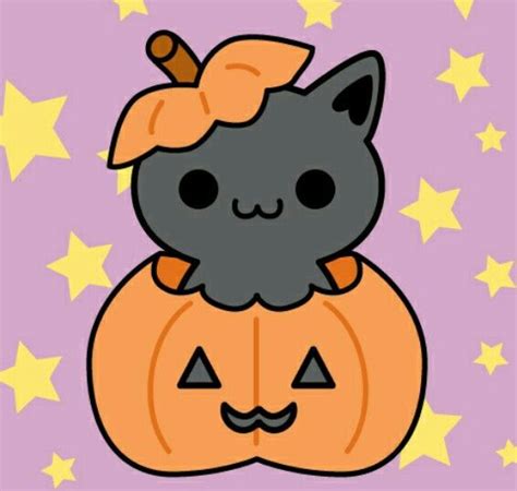 Kitty in pumpkin | Kawaii halloween, Halloween drawings, Kawaii drawings