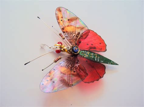 The Scarlet Pimpernel Skipper, Jewelled Circuit Board Butterfly by DewLeaf on Etsy | Butterfly ...